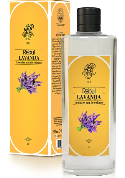Rebul 250ml Lavanta Kolonya Cam Şişe