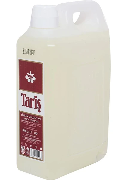 Tariş Limon Kokulu Kolonya 1000 cc 80 Derece Yüksek Alkollü Ferahlatıcı Geleneksel
