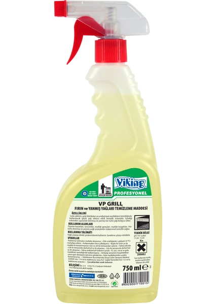 Viking Vp Grill Firin Ve Yanmiş Yağlari Temizlik Ürünü 750 ml